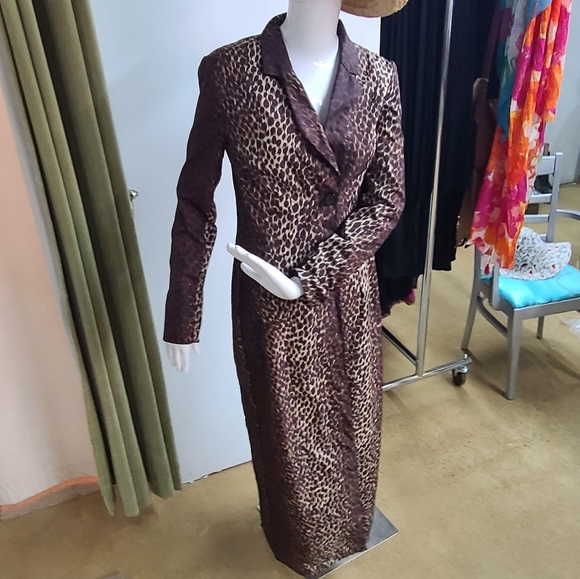 1990's DOLCE & GABBANA Leopard Printed Long Coat - Picture 14 of 15